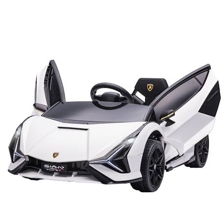 Voiture électrique enfant 12v Sián sous Licence Lamborghini, télécommande, effets sonores, Lumineux Blanc+Rose+Rouge+Vert 1 - vertbaudet enfant 