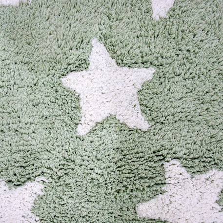 Tapis enfant fait main en coton bio etoile Vert 3 - vertbaudet enfant 