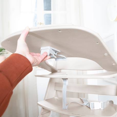 Tablette de chaise haute - plateau repas avec rebord sit up flex Beige délavé+Blanc+Bois naturel+Gris taupe+Noir 5 - vertbaudet enfant 