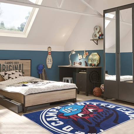 Tapis enfant tissé uc bear Bleu 1 - vertbaudet enfant 