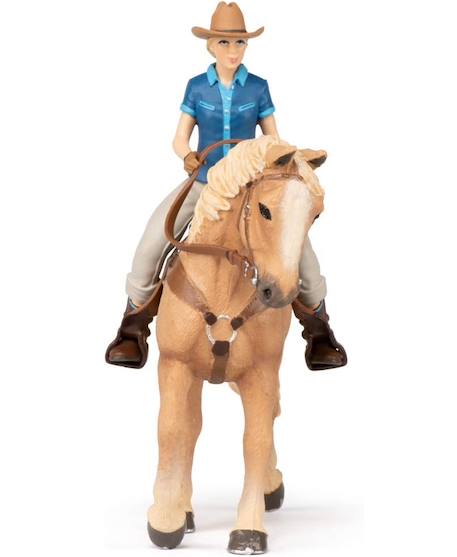 Figurine cheval western et sa cavalière Beige 3 - vertbaudet enfant 