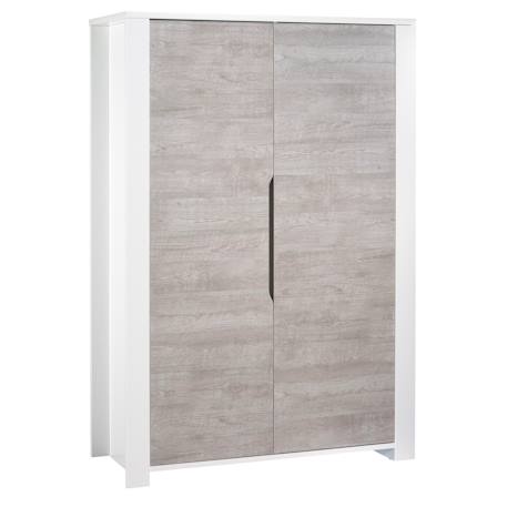Armoire bébé 2 portes - loft Blanc+Gris/blanc 5 - vertbaudet enfant 