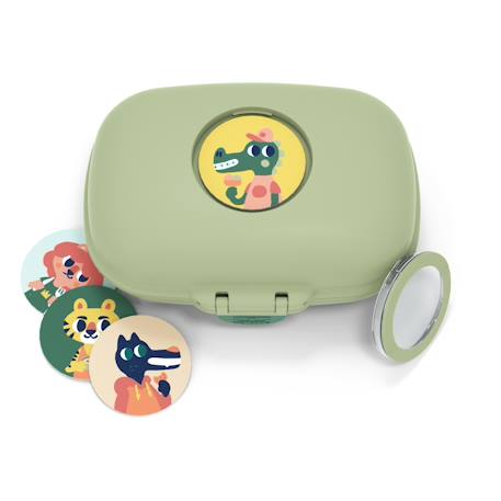 Boite à goûter enfant 600ml gram Blanc/rose+Bleu capy+Bleu dino+Bleu infinity+Bleu wolf+Cannelle fox+Rose birds+Rose blush+Rose moka+Rose papercut+Vert forest+Vert natural+Vert raccoon 58 - vertbaudet enfant 