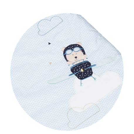 Gigoteuse bébé ouatinee en coton - lazare Blanc/bleu+Bleu foncé/bleu 5 - vertbaudet enfant 