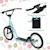 Trottinette patinette enfant - grands pneus - guidon réglable - poignée frein - béquille - acier Bleu 6 - vertbaudet enfant 
