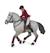 Figurine cheval de concours et sa cavalière Gris 1 - vertbaudet enfant 