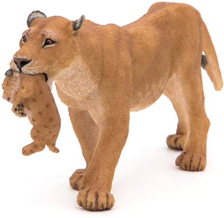 Figurine lionne avec son bébé lionceau Marron 4 - vertbaudet enfant 