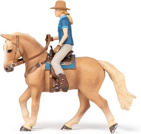 Figurine cheval western et sa cavalière Beige 4 - vertbaudet enfant 