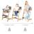 Chaise haute évolutive en bambou fsc® avec plateau repas nature up Anthracite - naturel+Blanc - naturel+Bois naturel 3 - vertbaudet enfant 