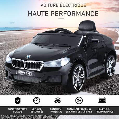 Voiture électrique enfant 6v bmw 6 gt noire Noir 5 - vertbaudet enfant 