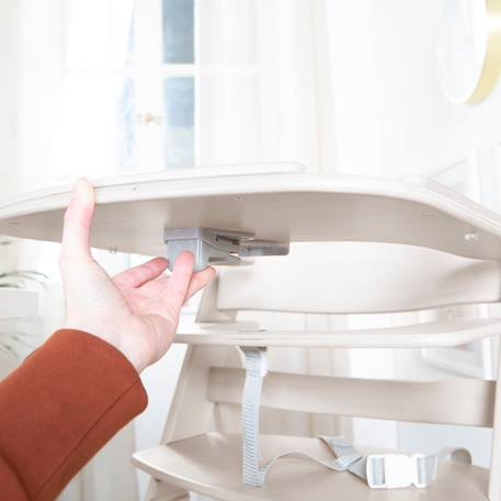 Tablette de chaise haute - plateau repas avec rebord sit up flex Beige délavé+Blanc+Bois naturel+Gris taupe+Noir 4 - vertbaudet enfant 
