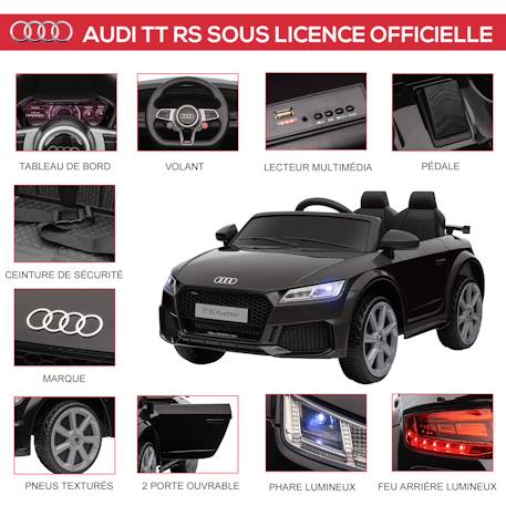 Voiture électrique enfant 12v audi tt rs Blanc+Noir+Rouge 10 - vertbaudet enfant 