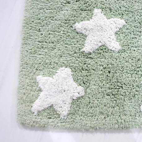 Tapis enfant fait main en coton bio etoile Vert 4 - vertbaudet enfant 