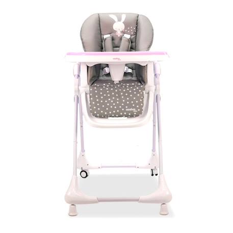 Chaise haute à roulettes pink bunny Rose 2 - vertbaudet enfant 