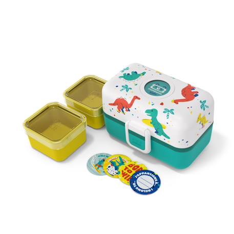 Lunch box à compartiments 800ml tresor Bleu dino+Bleu infinity+Bleu wolf+Cannelle fox+Rose birds+Rose blush+Rose papercut+Vert forest+Vert raccoon 4 - vertbaudet enfant 
