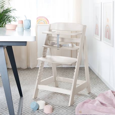 Chaise haute évolutive en bois sit up flex - utilisable jusqu'à la chaise d'adolescent Anthracite+Beige délavé+Blanc+Bois naturel+Cachemire / beige+Gris+Marron+Noir 8 - vertbaudet enfant 