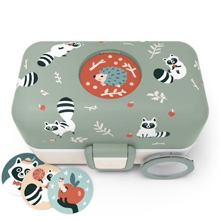 Lunch box à compartiments 800ml tresor Bleu dino+Bleu infinity+Bleu wolf+Cannelle fox+Rose birds+Rose blush+Rose papercut+Vert forest+Vert raccoon 48 - vertbaudet enfant 