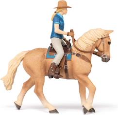 Jouet-Jeux d'imagination-Figurine cheval western et sa cavalière