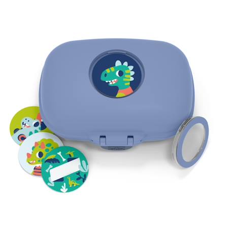 Boite à goûter enfant 600ml gram Blanc/rose+Bleu capy+Bleu dino+Bleu infinity+Bleu wolf+Cannelle fox+Rose birds+Rose blush+Rose moka+Rose papercut+Vert forest+Vert natural+Vert raccoon 18 - vertbaudet enfant 
