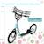 Trottinette patinette enfant - grands pneus - guidon réglable - poignée frein - béquille - acier Bleu 4 - vertbaudet enfant 