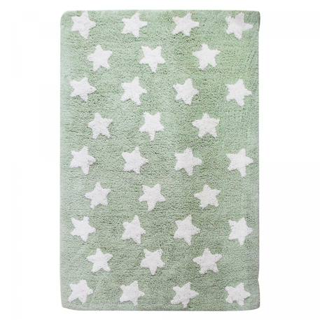 Tapis enfant fait main en coton bio etoile Vert 2 - vertbaudet enfant 