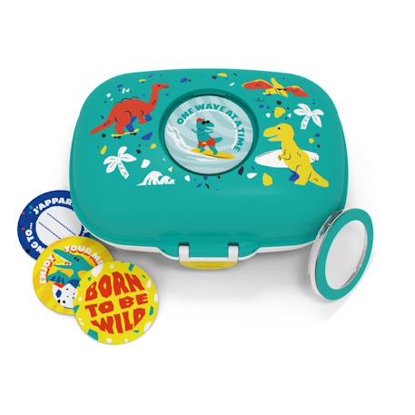 Boite à goûter enfant 600ml gram Blanc/rose+Bleu capy+Bleu dino+Bleu infinity+Bleu wolf+Cannelle fox+Rose birds+Rose blush+Rose moka+Rose papercut+Vert forest+Vert natural+Vert raccoon 14 - vertbaudet enfant 