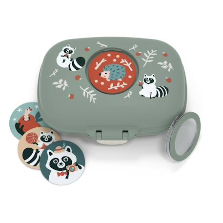 Boite à goûter enfant 600ml gram Blanc/rose+Bleu capy+Bleu dino+Bleu infinity+Bleu wolf+Cannelle fox+Rose birds+Rose blush+Rose moka+Rose papercut+Vert forest+Vert natural+Vert raccoon 70 - vertbaudet enfant 