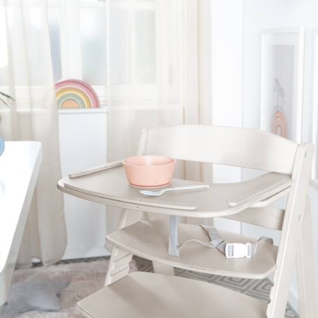 Tablette de chaise haute - plateau repas avec rebord sit up flex Beige délavé+Blanc+Bois naturel+Gris taupe+Noir 2 - vertbaudet enfant 