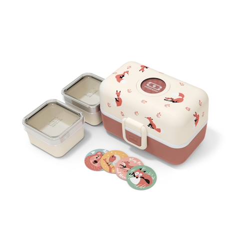 Lunch box à compartiments 800ml tresor Bleu dino+Bleu infinity+Bleu wolf+Cannelle fox+Rose birds+Rose blush+Rose papercut+Vert forest+Vert raccoon 20 - vertbaudet enfant 