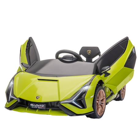 Voiture électrique enfant 12v Sián sous Licence Lamborghini, télécommande, effets sonores, Lumineux Blanc+Rose+Rouge+Vert 19 - vertbaudet enfant 