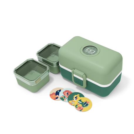 Lunch box à compartiments 800ml tresor Bleu dino+Bleu infinity+Bleu wolf+Cannelle fox+Rose birds+Rose blush+Rose papercut+Vert forest+Vert raccoon 43 - vertbaudet enfant 