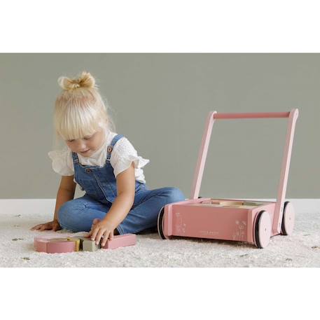 Chariot à blocs wild flowers Rose 5 - vertbaudet enfant 