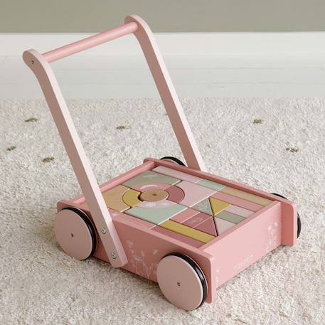 Chariot à blocs wild flowers Rose 2 - vertbaudet enfant 