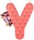 Lettre y vache rosalie Rose 1 - vertbaudet enfant 