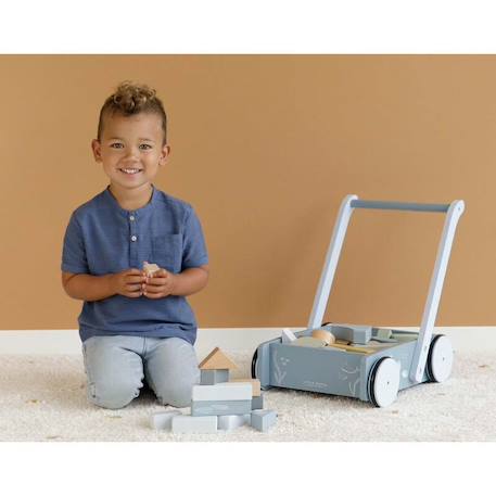 Chariot à blocs océan Bleu 5 - vertbaudet enfant 