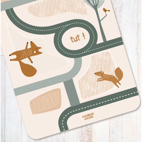 Tapis de jeu 'route' edgar le renard Multicolore 2 - vertbaudet enfant 