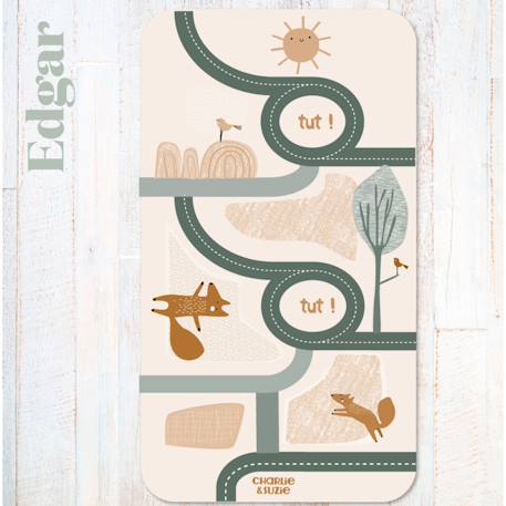 Tapis de jeu 'route' edgar le renard Multicolore 1 - vertbaudet enfant 