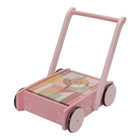 Chariot à blocs wild flowers Rose 1 - vertbaudet enfant 