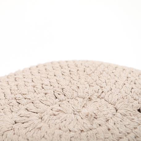 Coussin bohème coton crochet plume Ecru+Moutarde+Nude 5 - vertbaudet enfant 