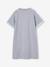 Robe fille en molleton léger motif gris chiné+rayé bleu+vert+vert sauge 2 - vertbaudet enfant 