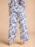 Pantalon de grossesse large imprimé fleurs avec bandeau bleu roi 3 - vertbaudet enfant 
