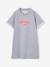 Robe fille en molleton léger motif gris chiné+rayé bleu+vert+vert sauge 1 - vertbaudet enfant 