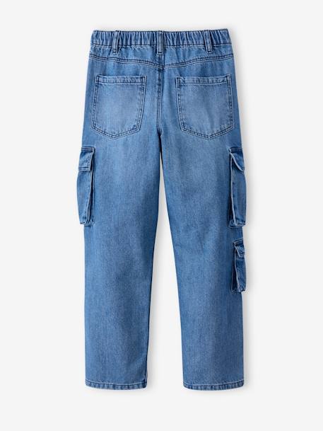 Jean garçon loose battle denim bleached+denim gris 4 - vertbaudet enfant 