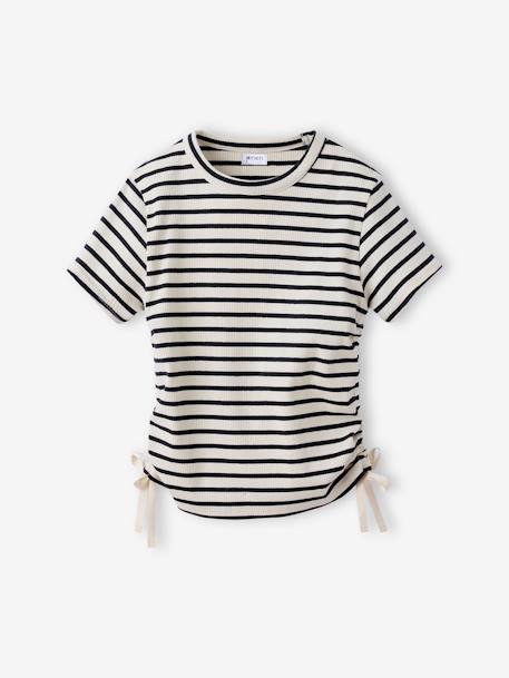 Lot 2 tee-shirts à liens coulissants fille violet 4 - vertbaudet enfant 