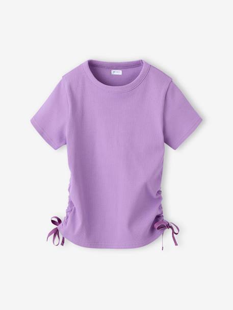 Lot 2 tee-shirts à liens coulissants fille violet 3 - vertbaudet enfant 