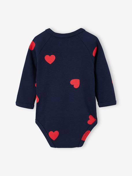 Kit Maternité 'Mon coeur' chemise de nuit grossesse + body bébé + pochon écru+marine 14 - vertbaudet enfant 