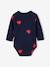 Kit Maternité 'Mon coeur' chemise de nuit grossesse + body bébé + pochon écru+marine 14 - vertbaudet enfant 