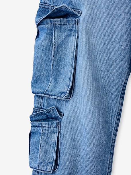 Jean garçon loose battle denim bleached+denim gris 5 - vertbaudet enfant 