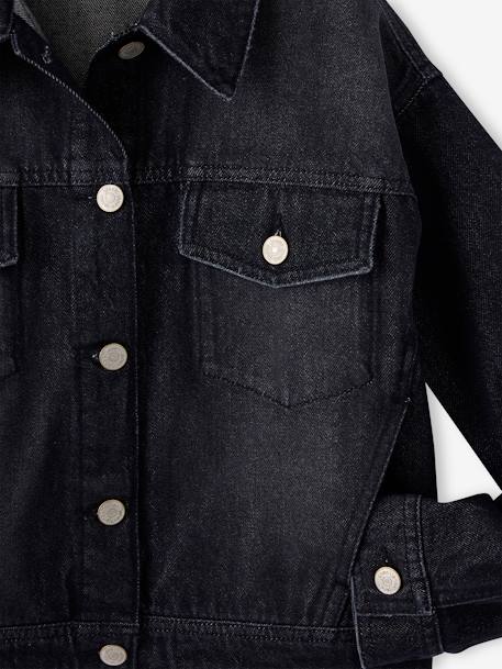 Veste en jean oversize fille denim gris 7 - vertbaudet enfant 