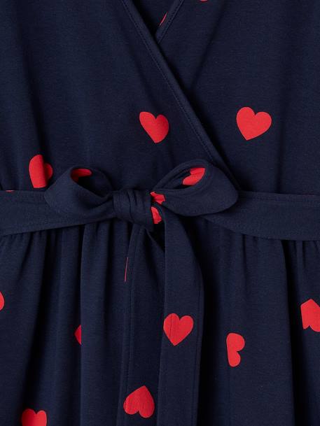 Kit Maternité 'Mon coeur' chemise de nuit grossesse + body bébé + pochon écru+marine 15 - vertbaudet enfant 